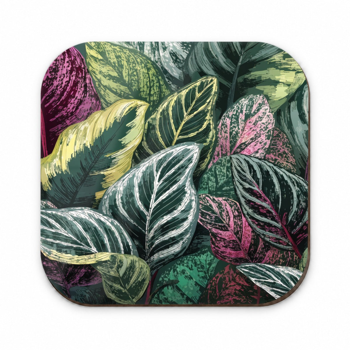 Colorful Calathea Leaves Fridge Magnet