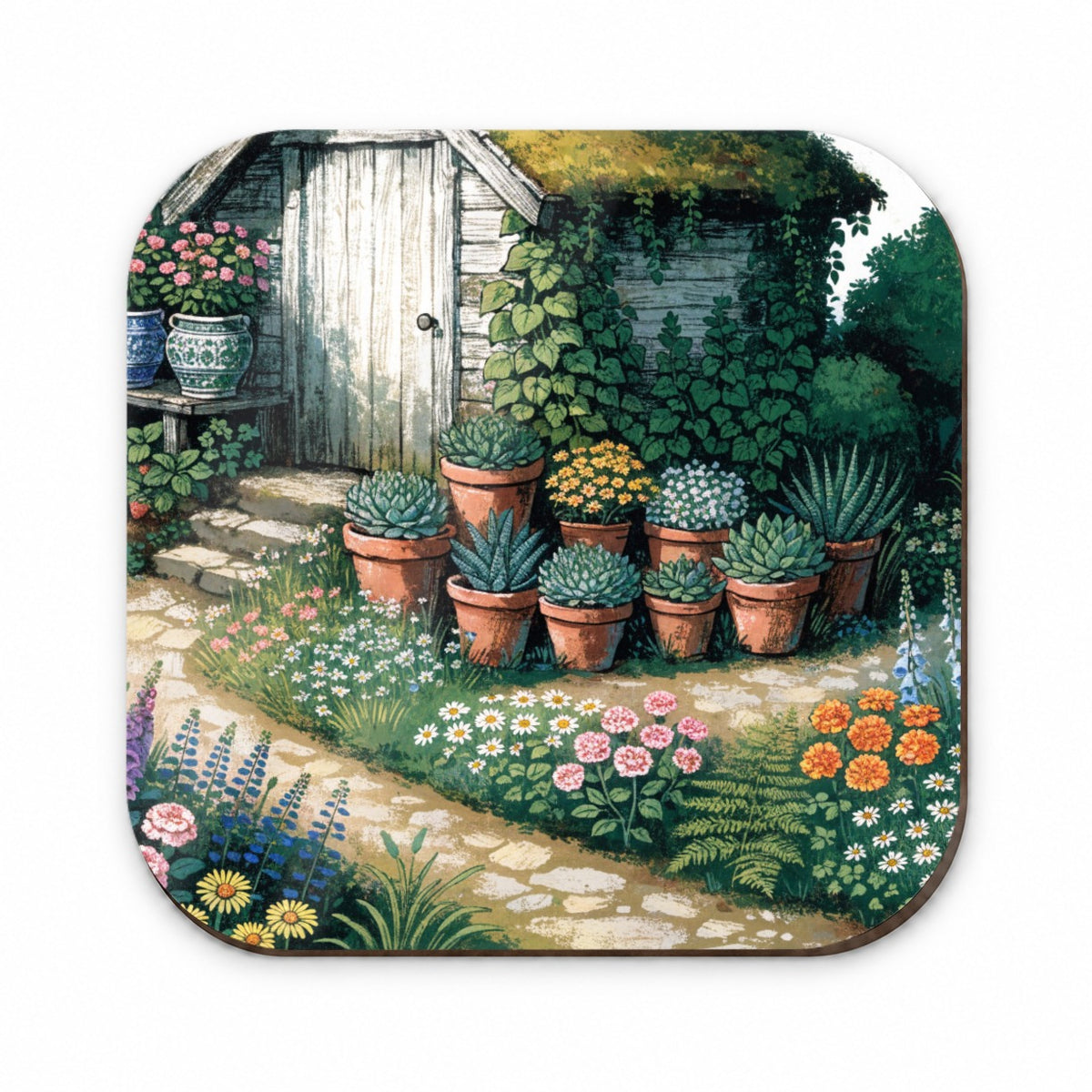 Cottage Garden Shed Fridge Magnet