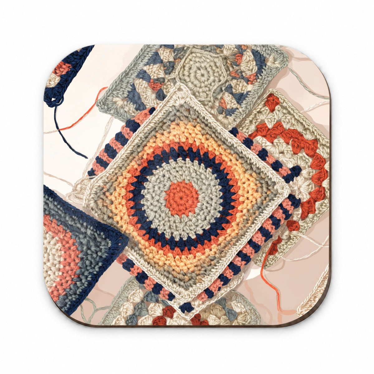 Cozy Crochet Granny Squares Fridge Magnet