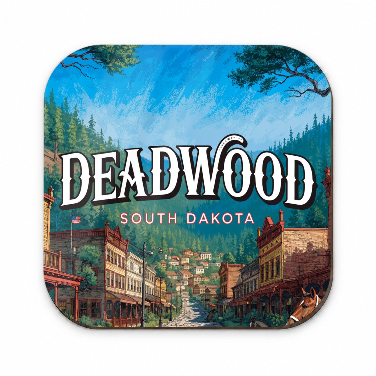 Deadwood South Dakota Travel Fridge Magnet