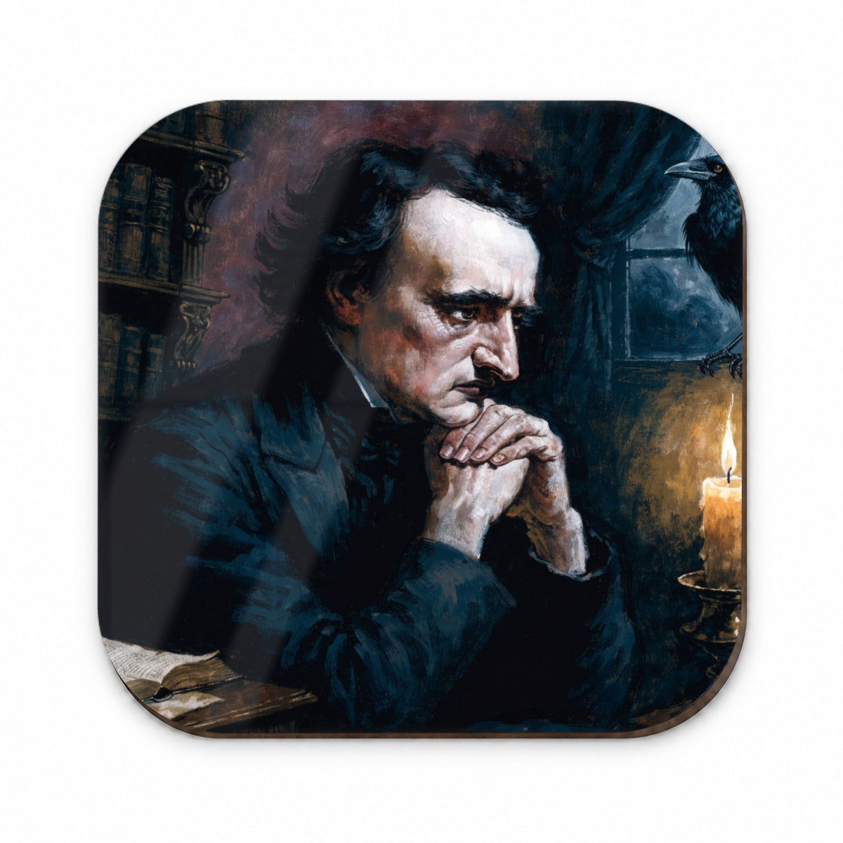Edgar Allan Poe Author Fridge Magnet