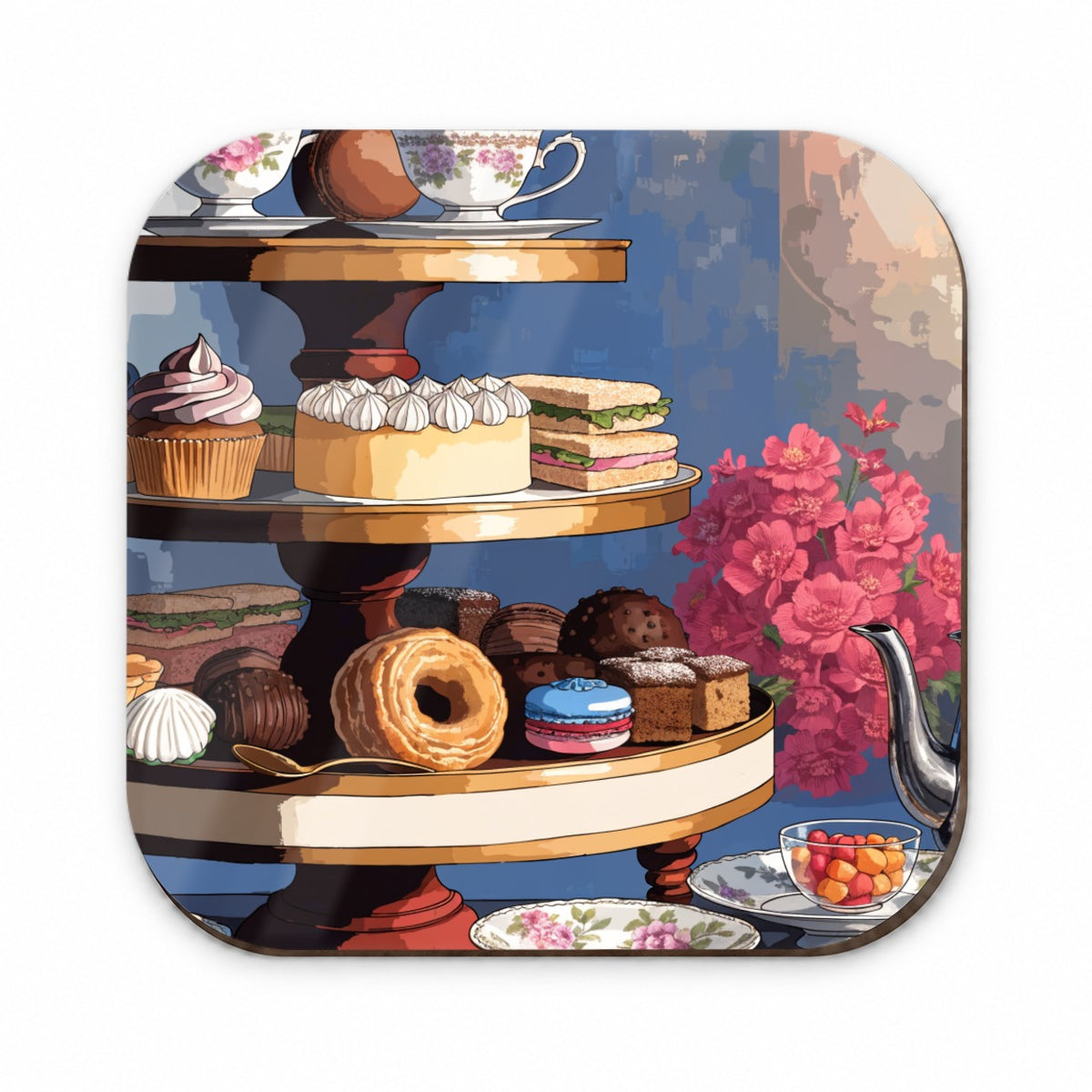 Elegant Afternoon Tea Fridge Magnet