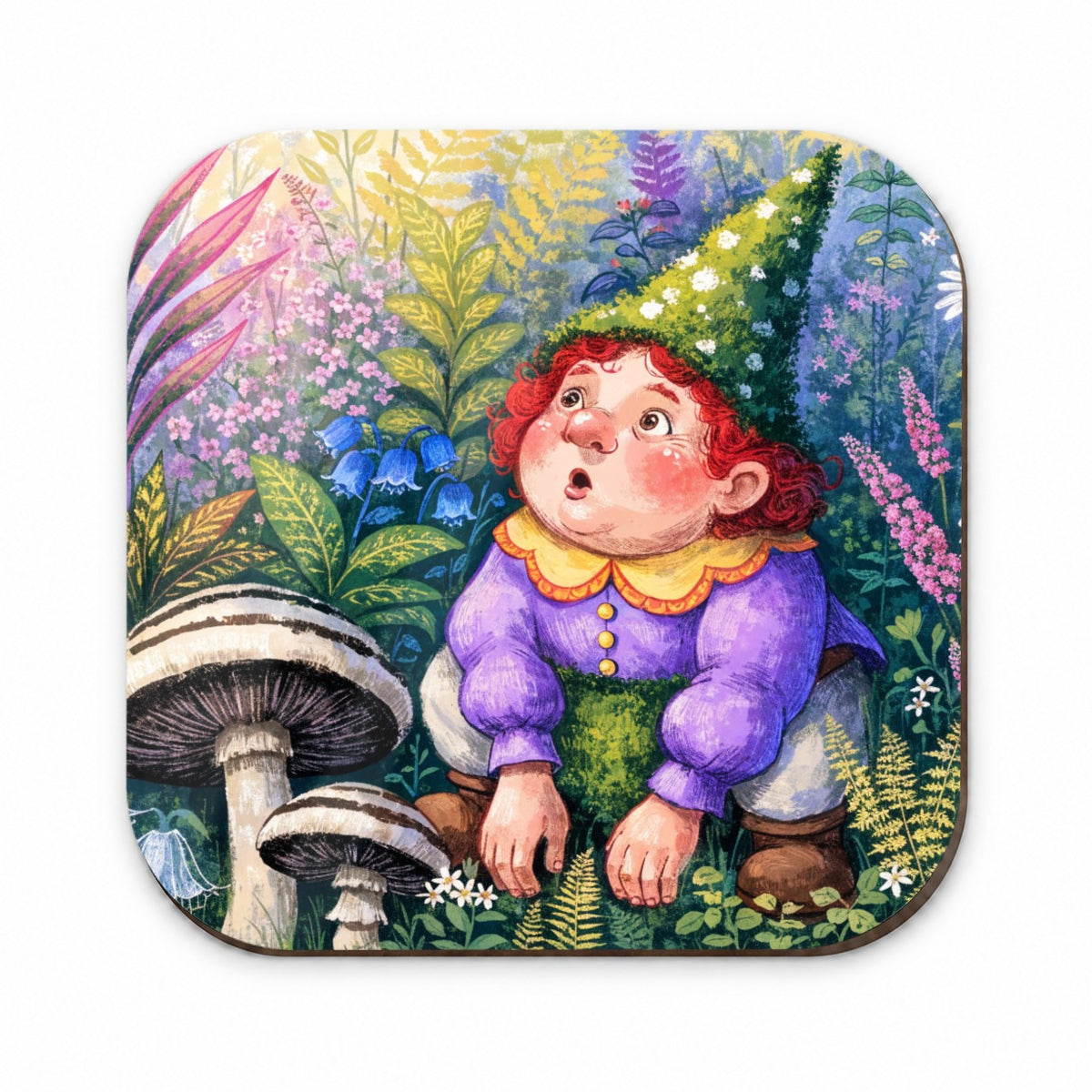 Garden Gnome Flowers Fridge Magnet