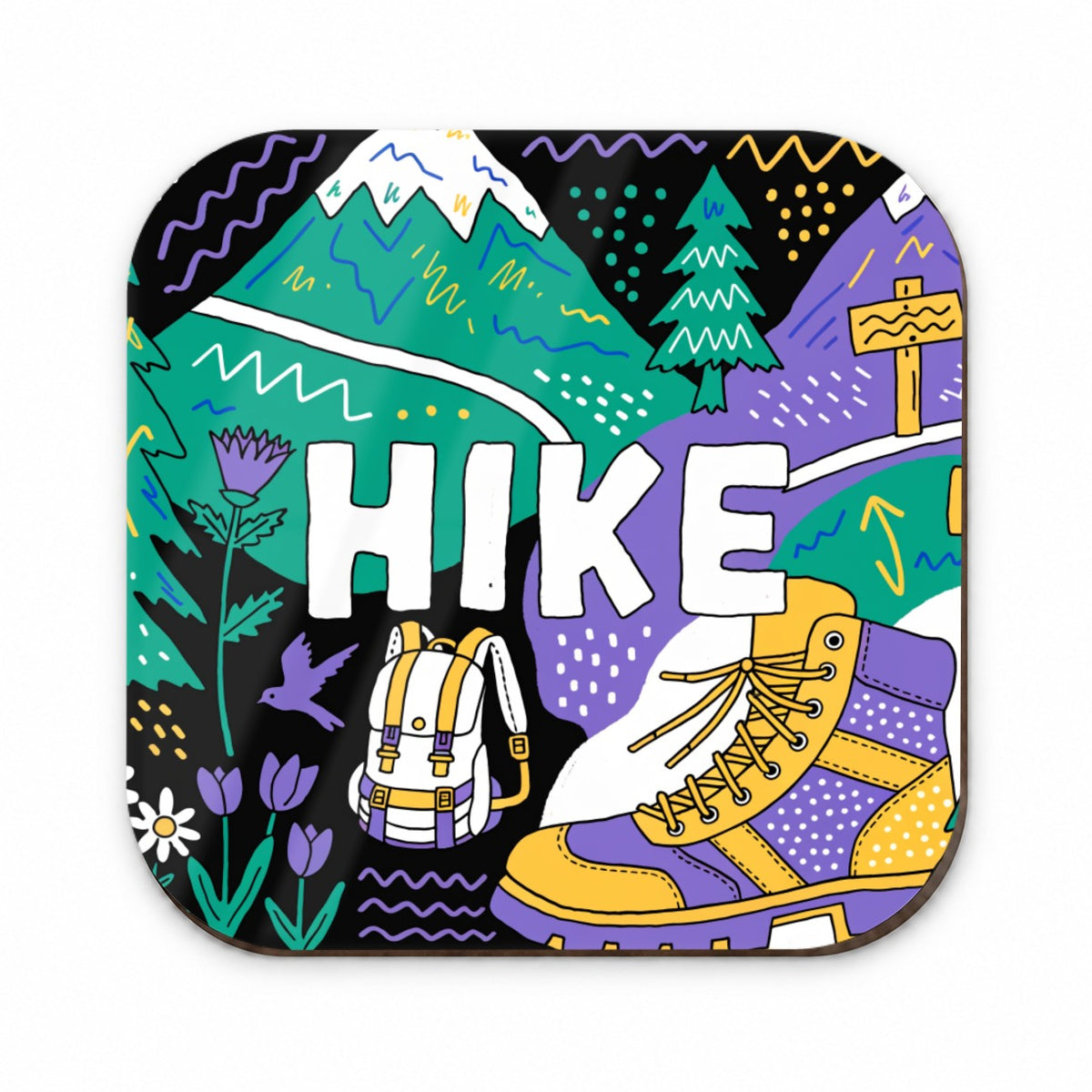 Hike Hiking Hiker Boot Bold Art Fridge Magnet