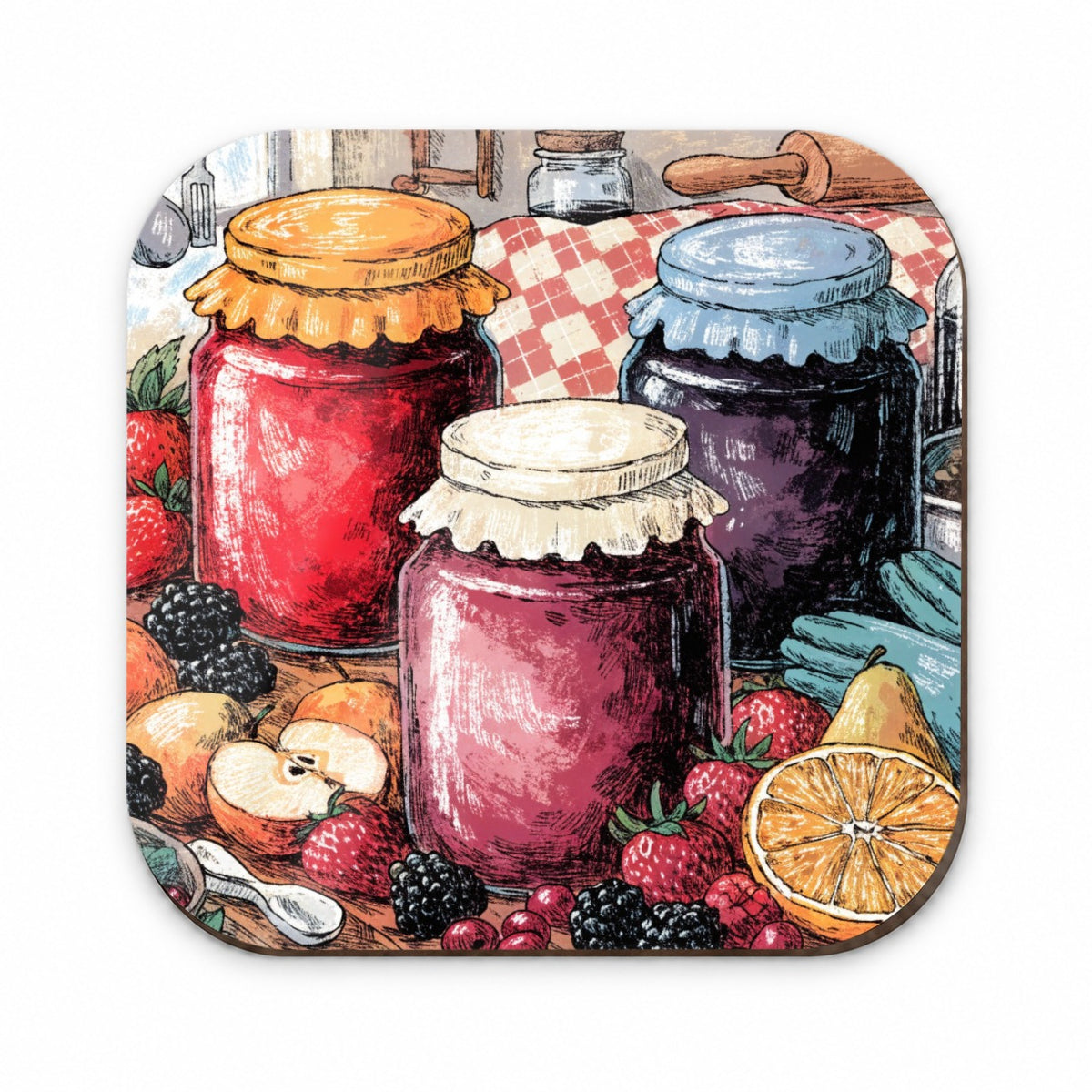 Homemade Jam Preserves Fridge Magnet