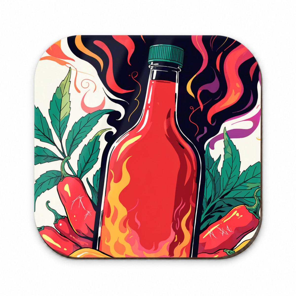 Hot Sauce Peppers Fridge Magnet