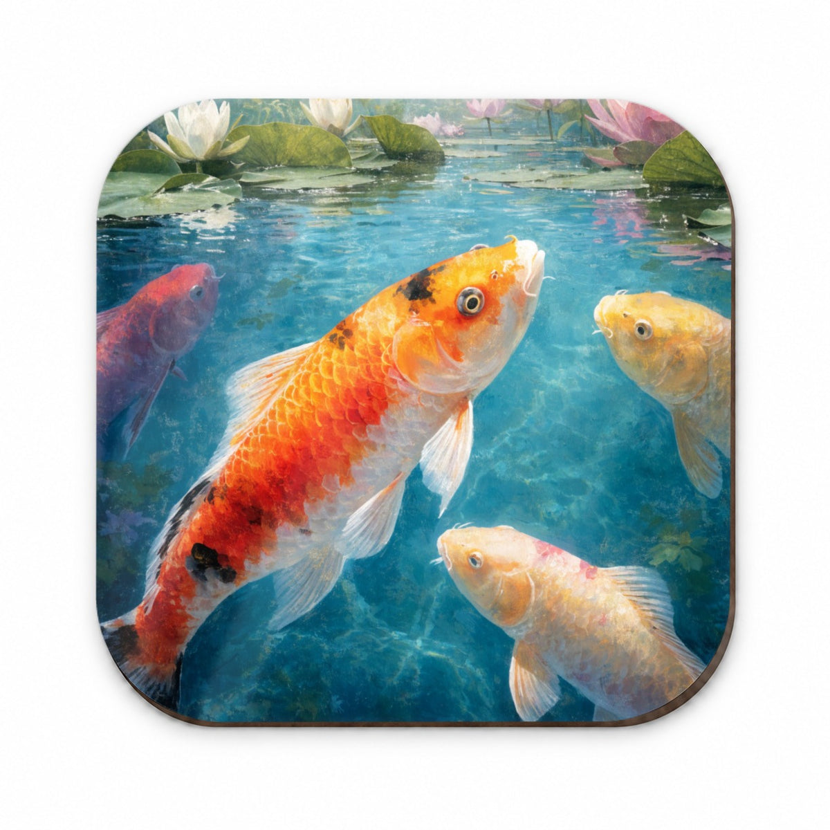 Koi Water Lily Pond Fridge Magnet