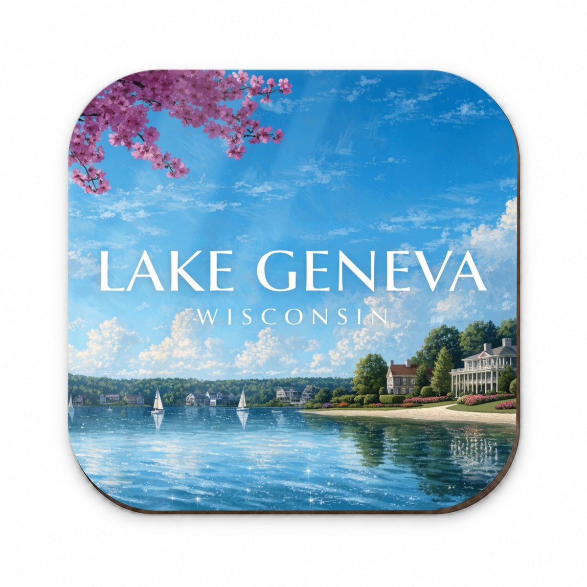 Lake Geneva Wisconsin Travel Fridge Magnet