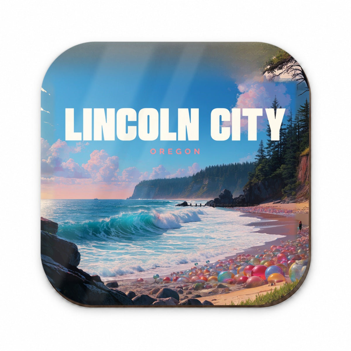 Lincoln City Oregon Travel Fridge Magnet