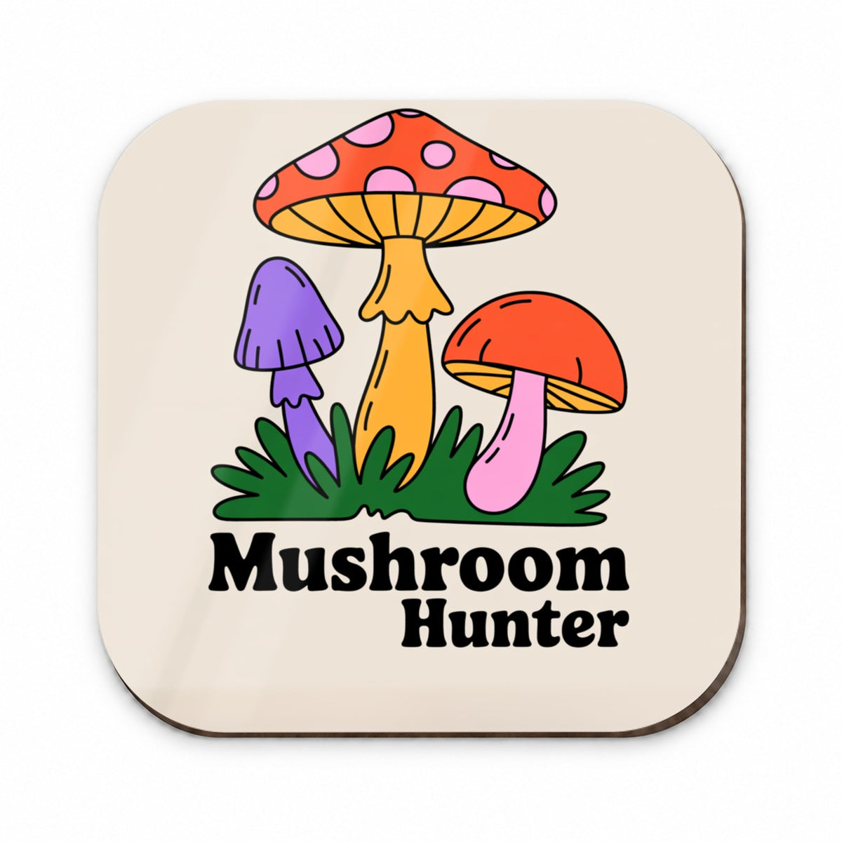Mushroom Hunter Colorful Woodland Fridge Magnet