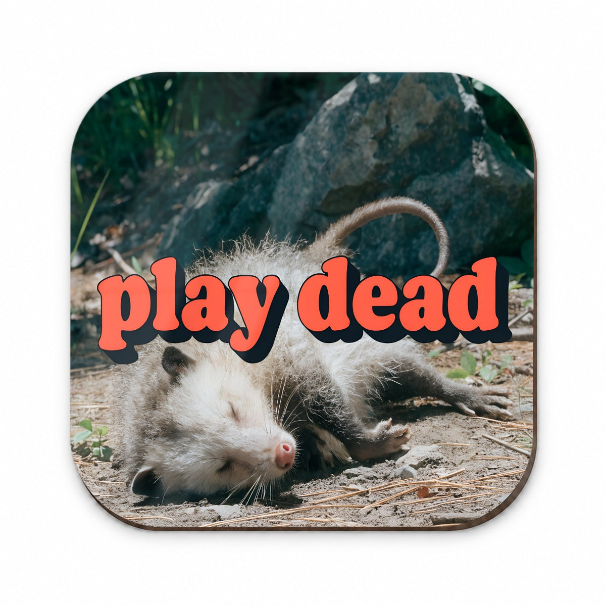 Play Dead Opossum Funny Fridge Magnet