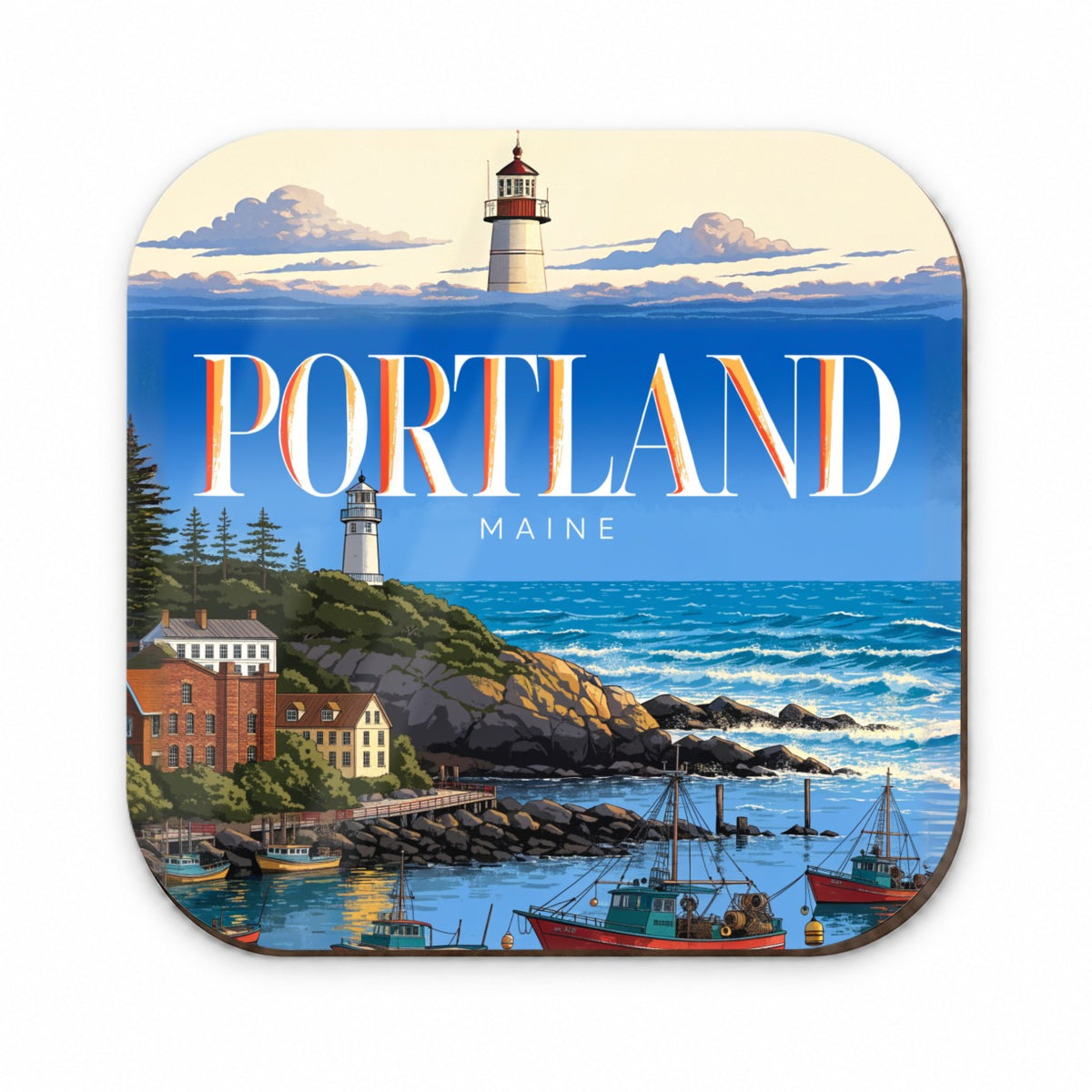 Portland Maine Travel Fridge Magnet