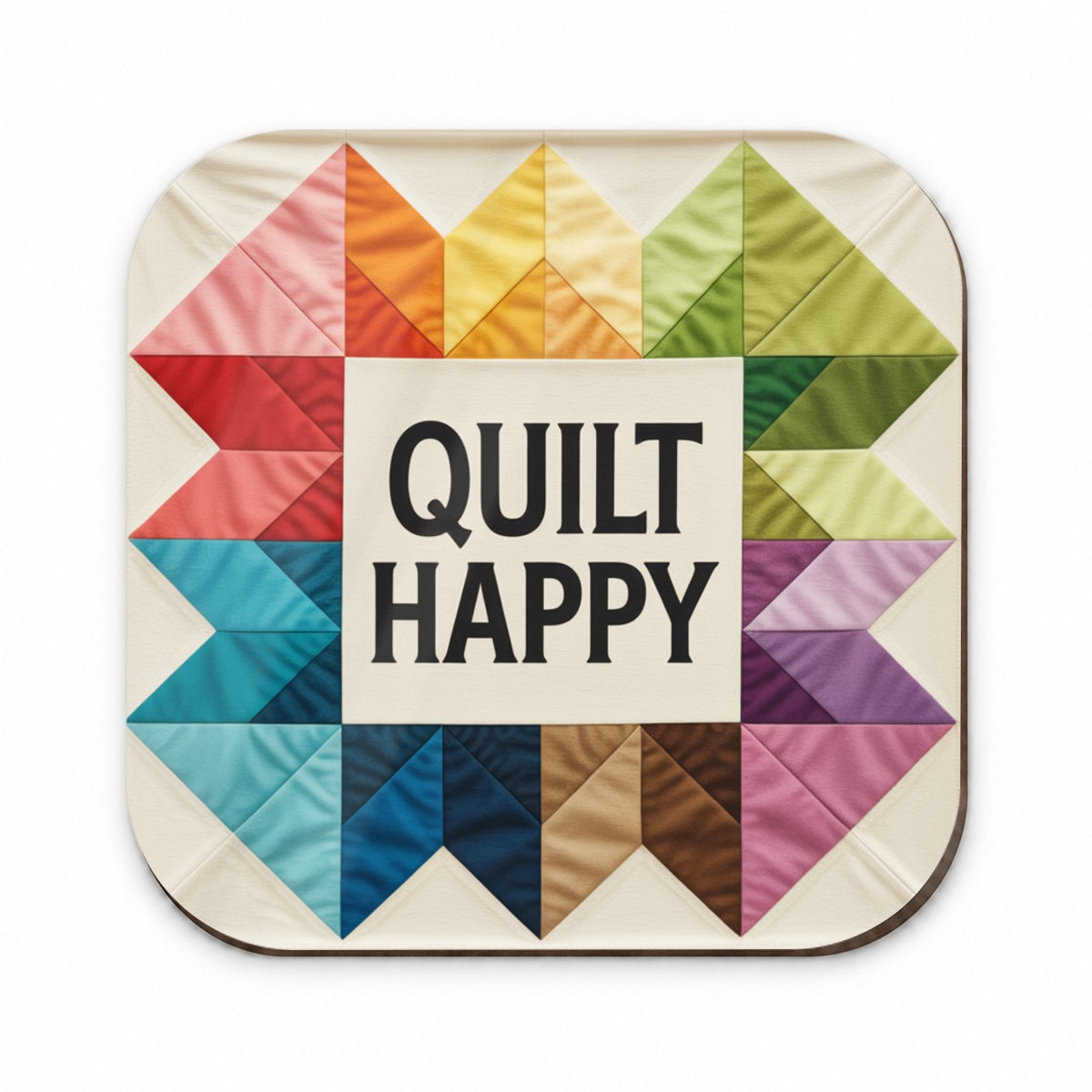 Quilt Happy Colorful Quilting Fridge Magnet