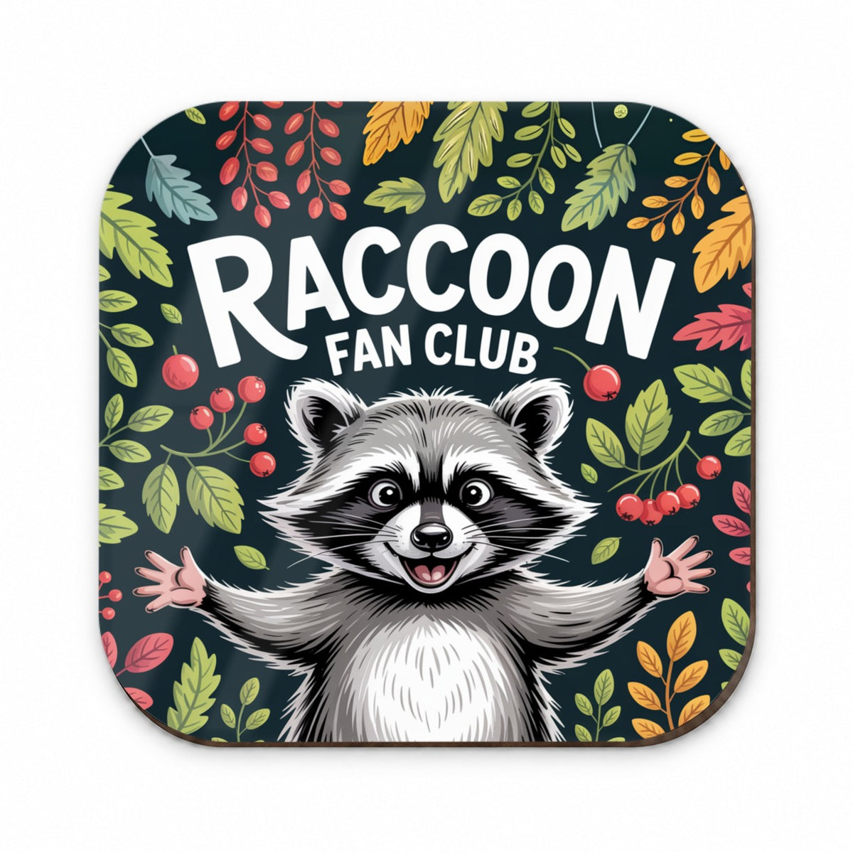 Raccoon Fan Club Mischievous Fridge Magnet
