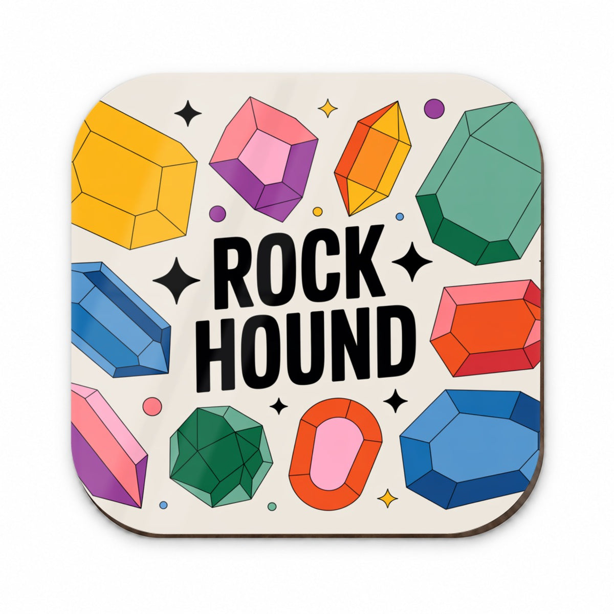 Rock Hound Crystals Polished Stones Fridge Magnet