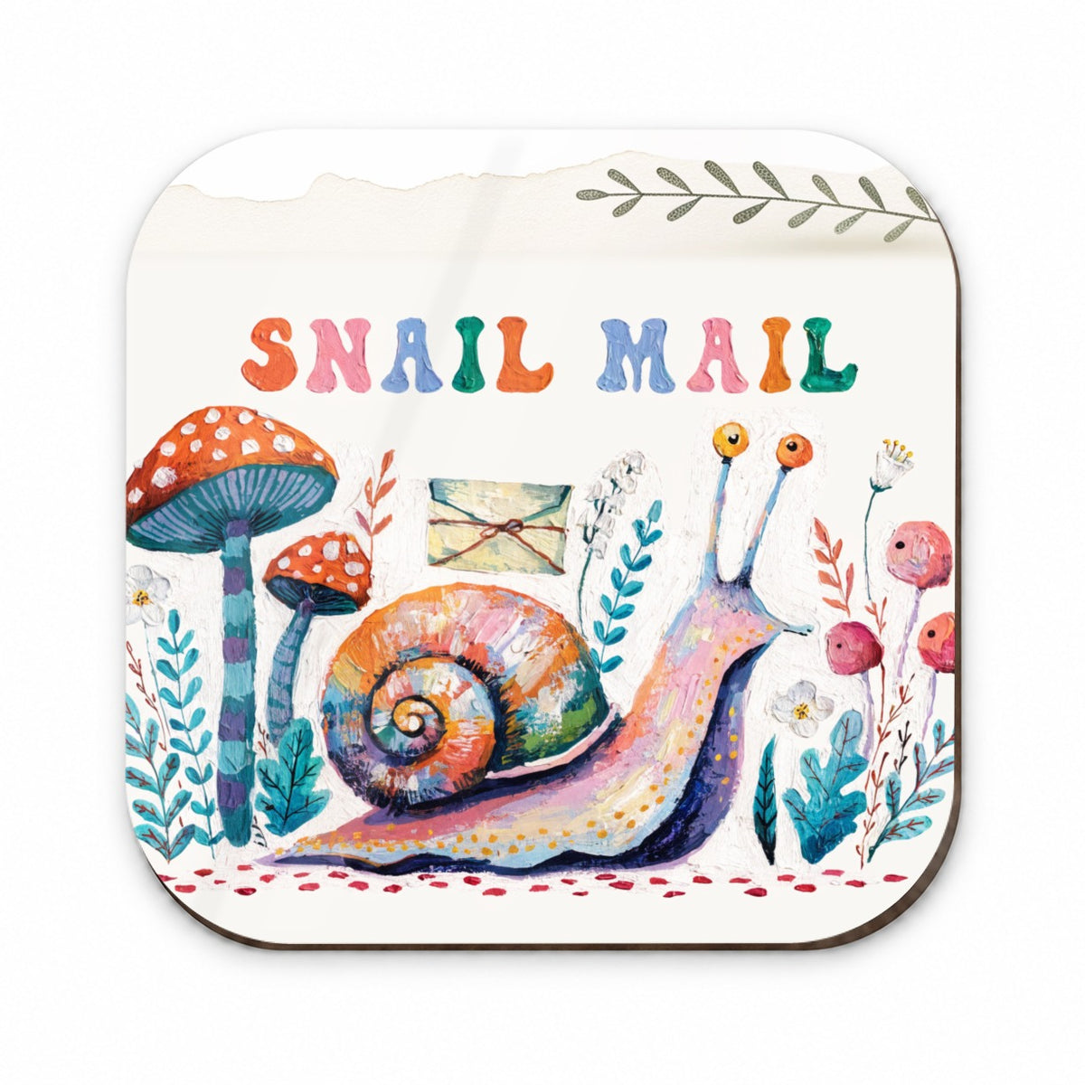 Snail Mail Whimsical Fridge Magnet
