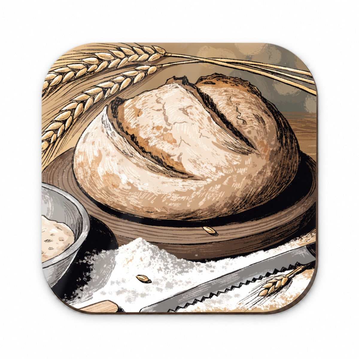 Sourdough Bread Baking Fridge Magnet
