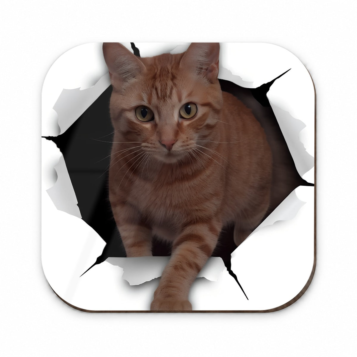 Tabby Orange Cat Breakout Fridge Magnet