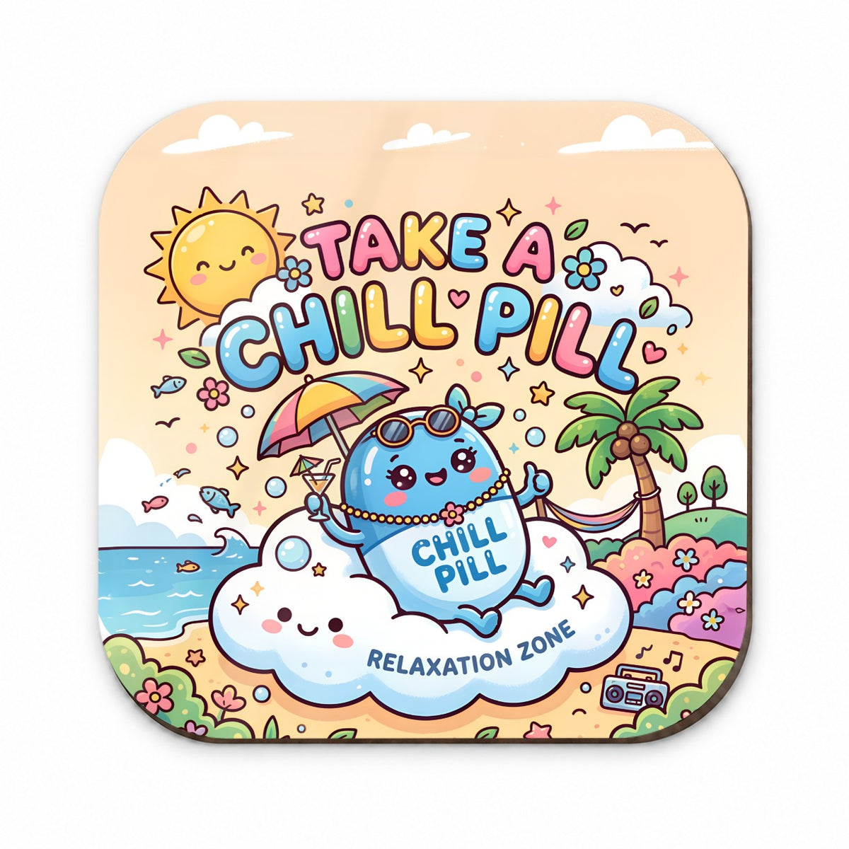 Take Chill Pill Cute Fridge Magnet