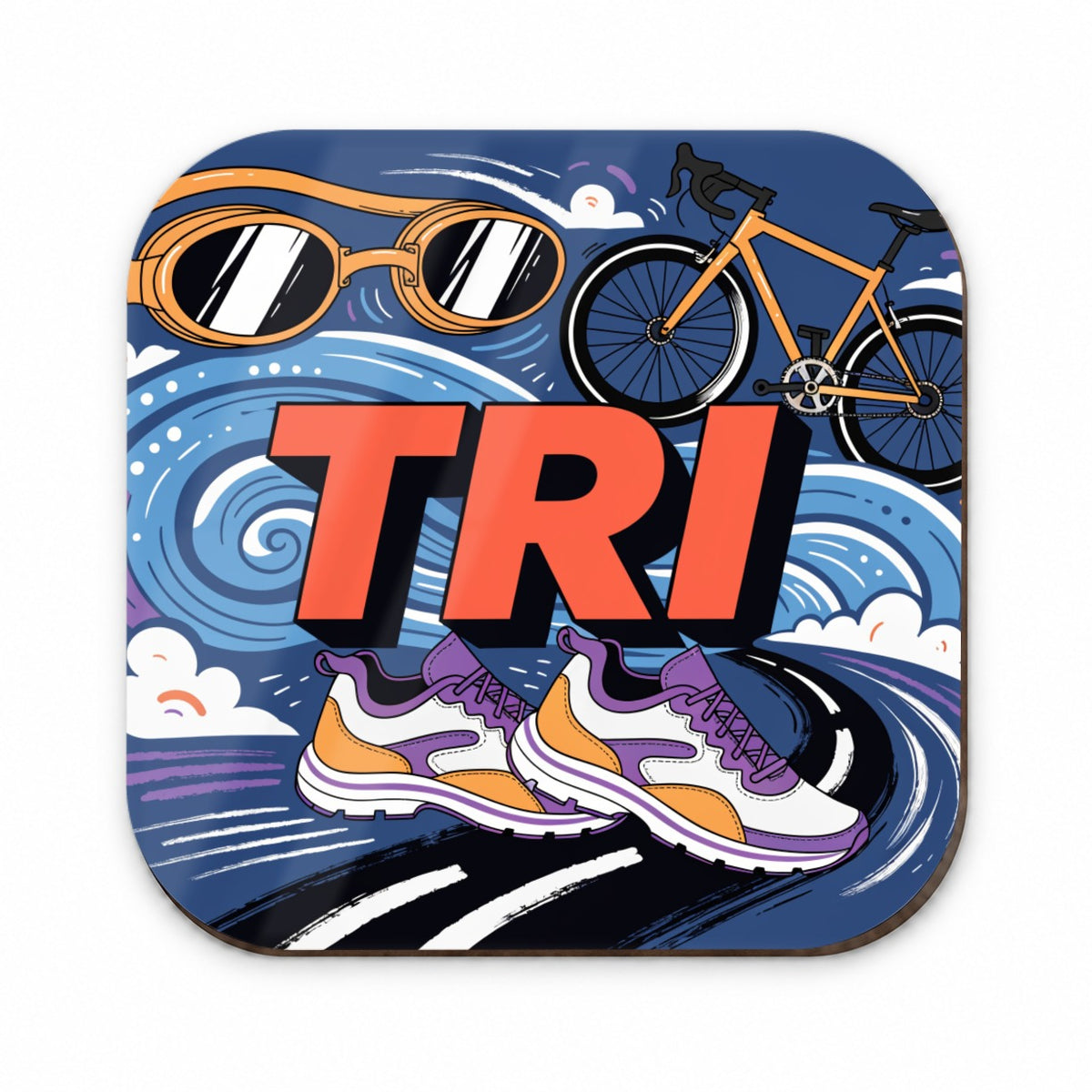 Triathlon Swim Bike Run Fridge Magnet
