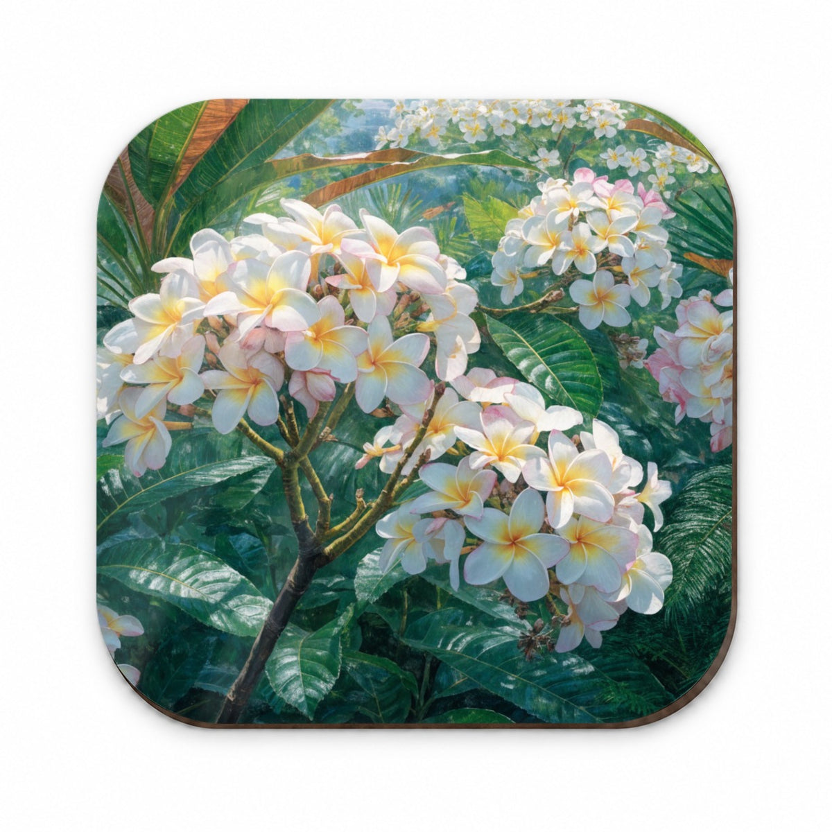 Tropical Frangipani Flowers Fridge Magnet