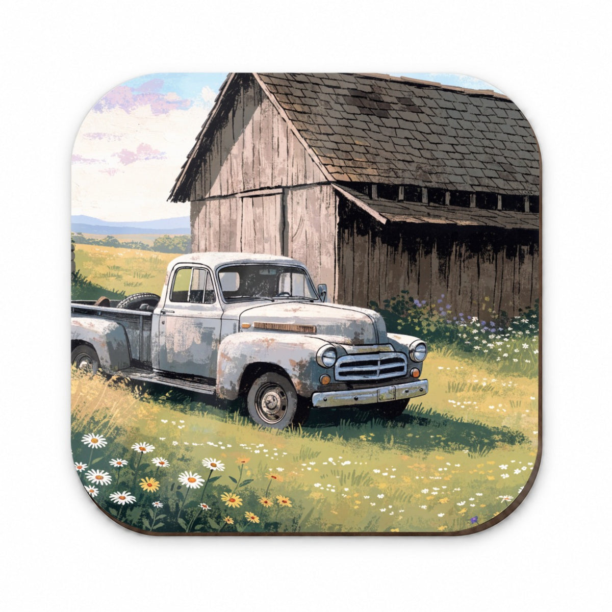 Vintage Farm Truck Rustic Barn Fridge Magnet