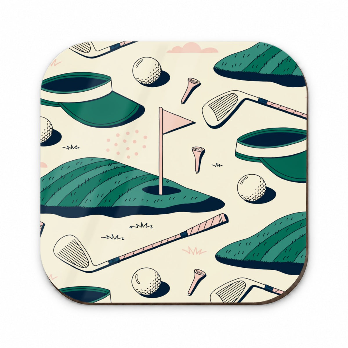Vintage Golf Clubs Balls Fridge Magnet