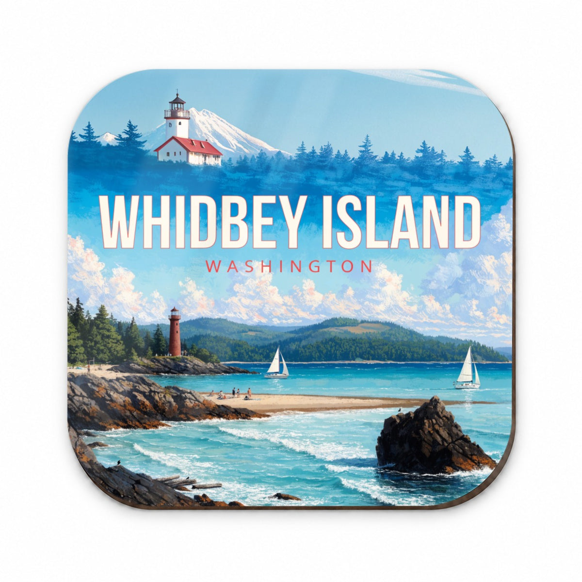 Whidbey Island Washington Travel Fridge Magnet