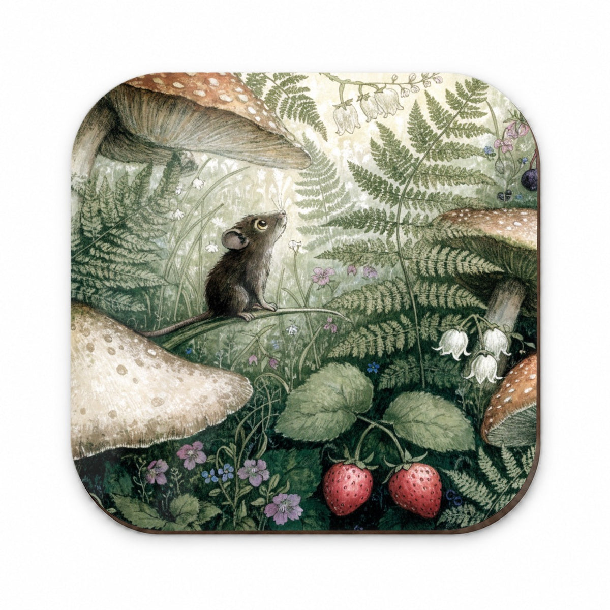 Woodland Mouse Mushroom Garden Fridge Magnet