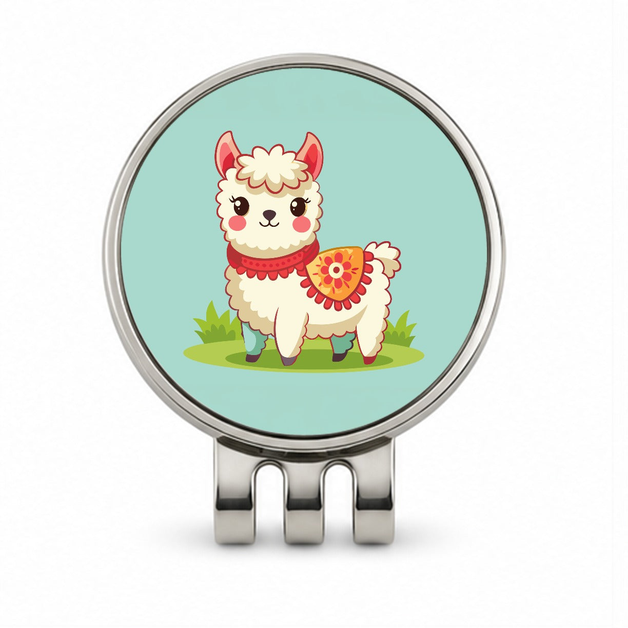 Alpaca Cute Golf Hat Clip with Ball Marker