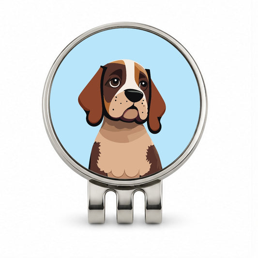 American English Coonhound Dog Golf Hat Clip with Ball Marker