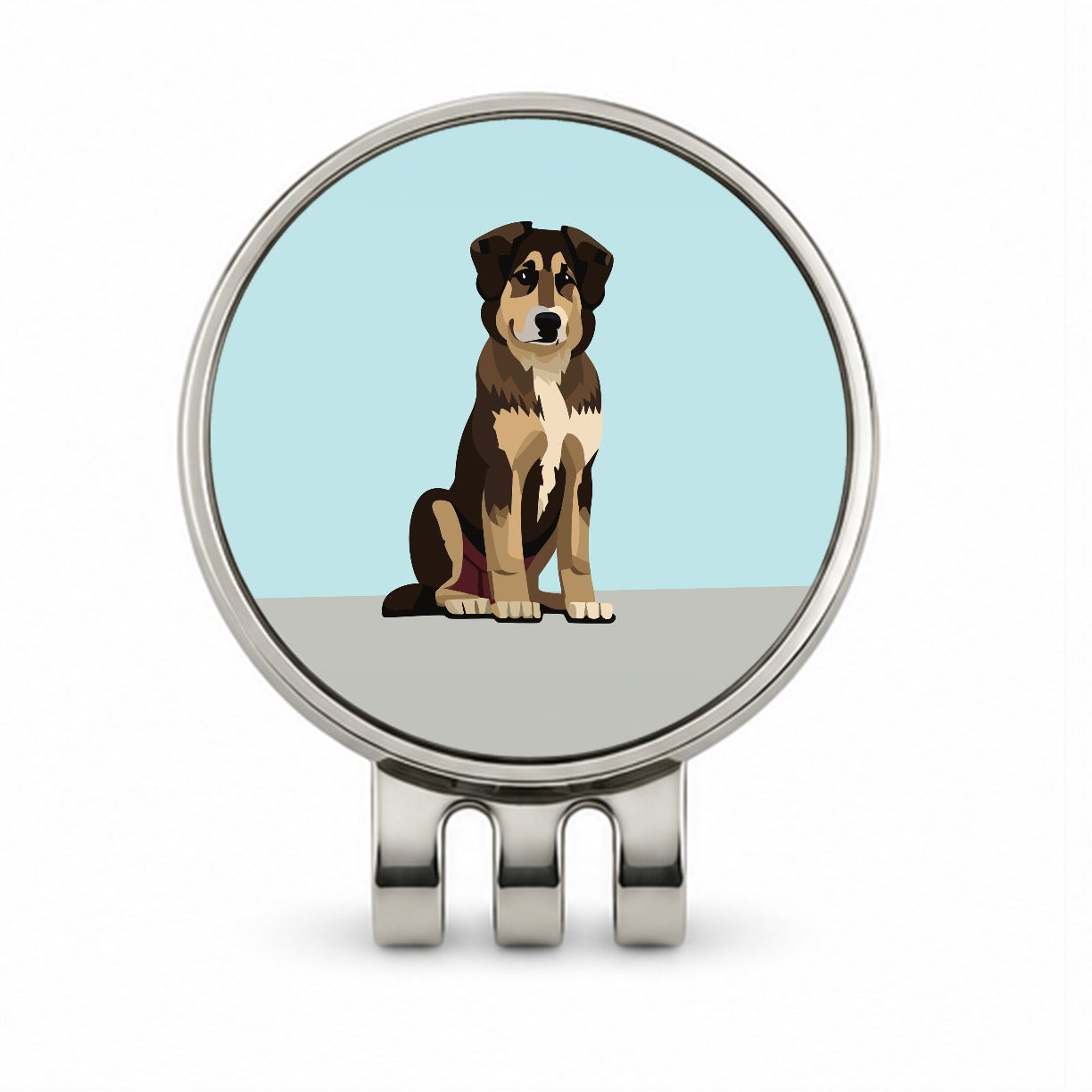 Anatolian Shepherd Dog Sitting Golf Hat Clip with Ball Marker