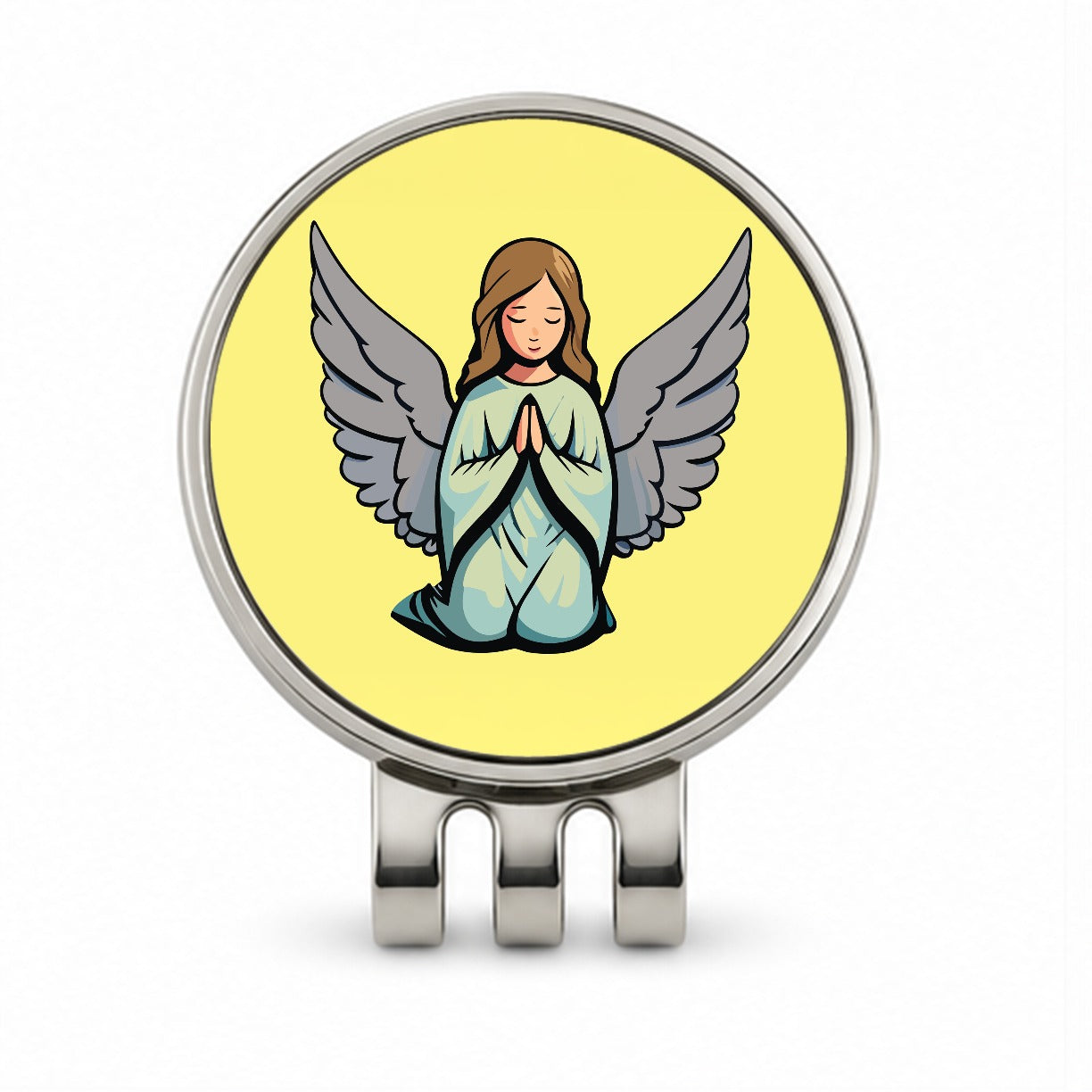Angel Praying Christian Golf Hat Clip with Ball Marker