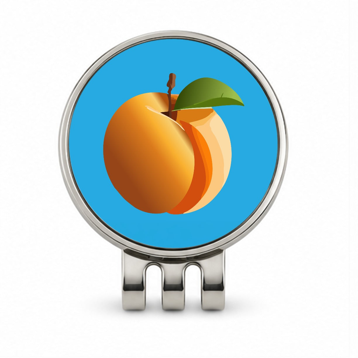 Apricot Fruit Golf Hat Clip with Ball Marker