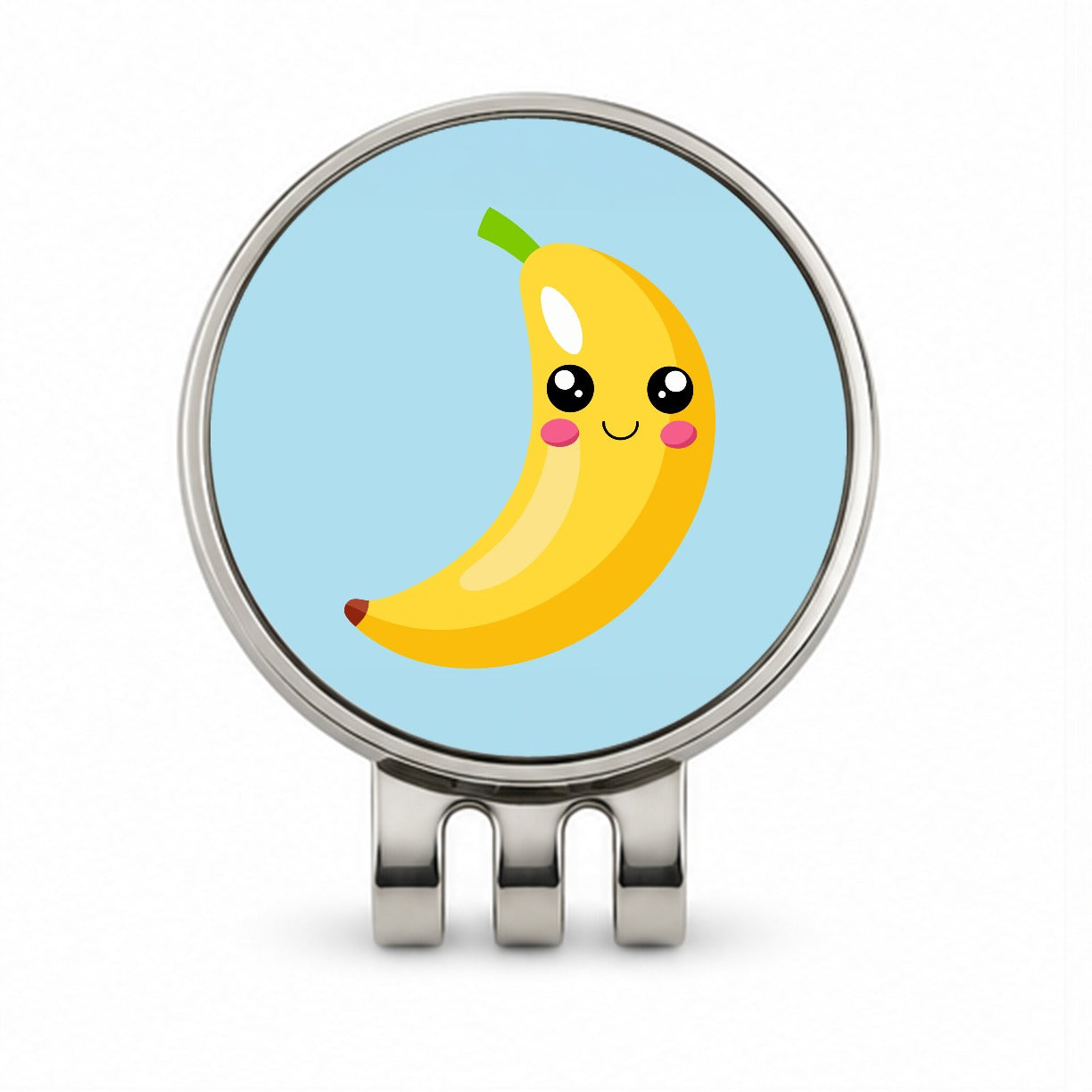 Banana Cute Happy Fruit Golf Hat Clip with Ball Marker