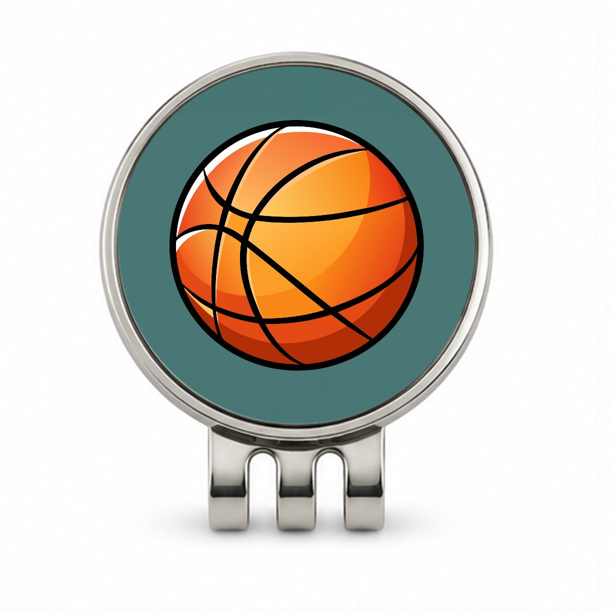 Basketball Ball Sport Golf Hat Clip with Ball Marker