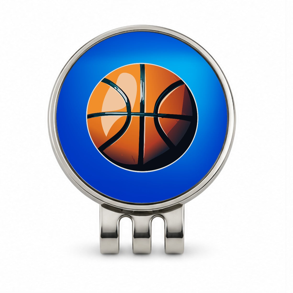 Basketball Sport Golf Hat Clip with Ball Marker