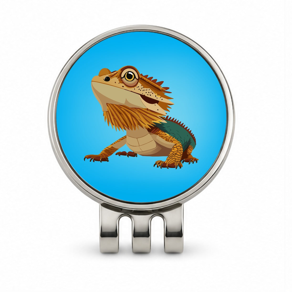 Bearded Dragon Majestic Golf Hat Clip with Ball Marker