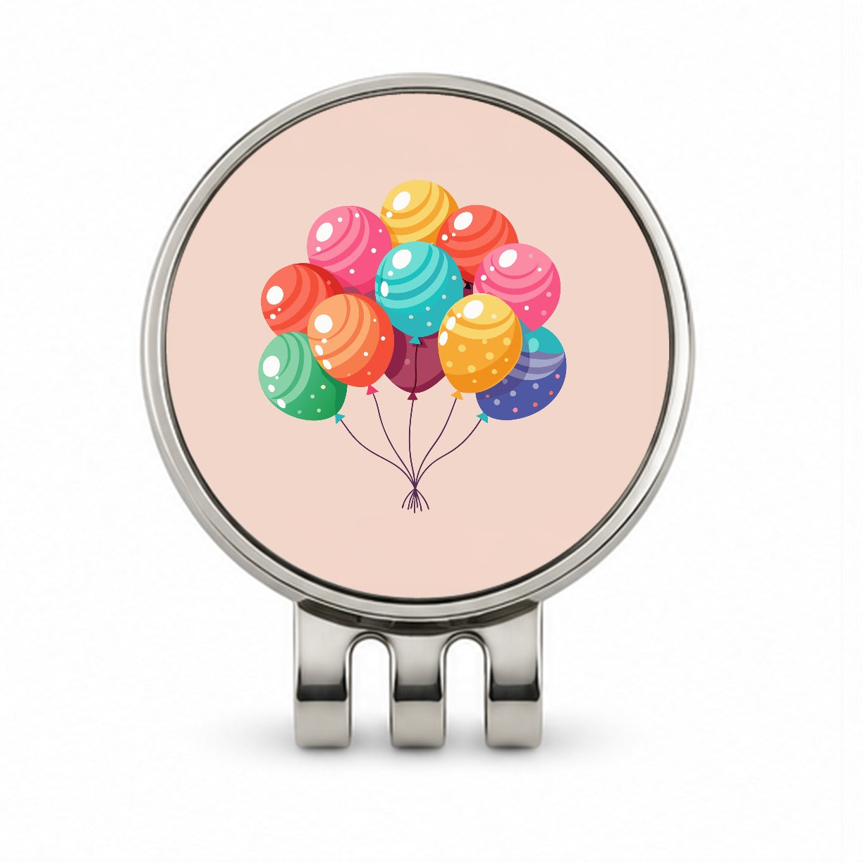 Birthday Balloons Happy Golf Hat Clip with Ball Marker