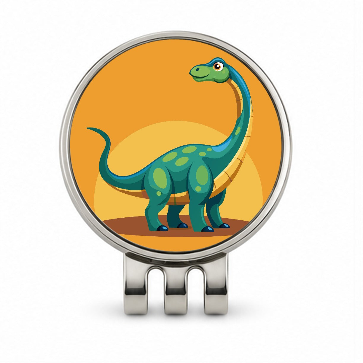 Brachiosaurus Dinosaur Golf Hat Clip with Ball Marker