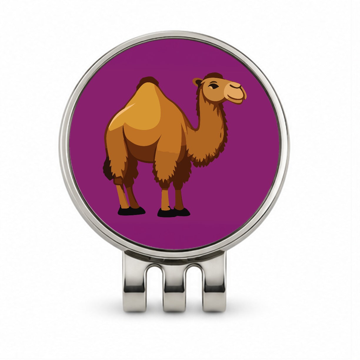 Camel Cute Profile Golf Hat Clip with Ball Marker