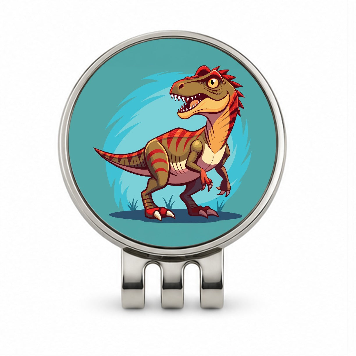 Carnotaurus Dinosaur Golf Hat Clip with Ball Marker