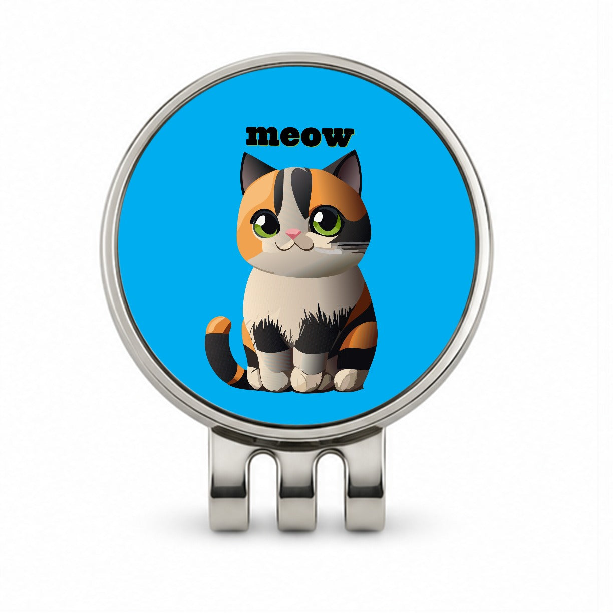 Cat Cute Meow Golf Hat Clip with Ball Marker