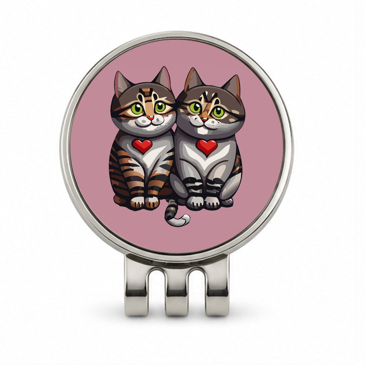 Cats Love Valentines Day Wedding Anniversary Golf Hat Clip with Ball Marker