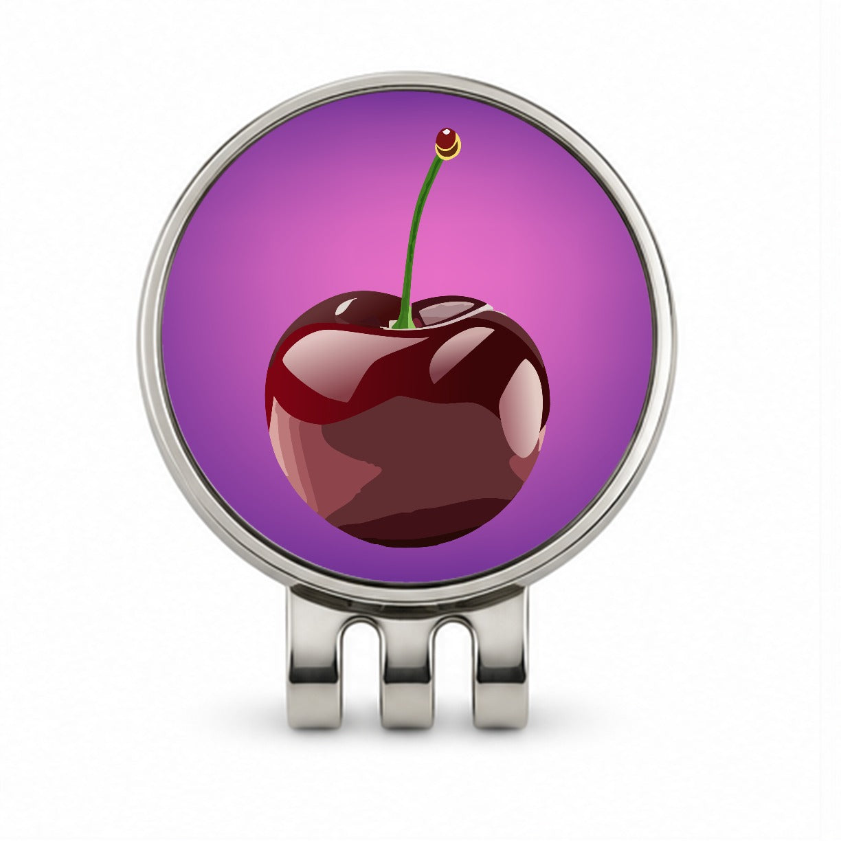 Cherry Fruit Golf Hat Clip with Ball Marker