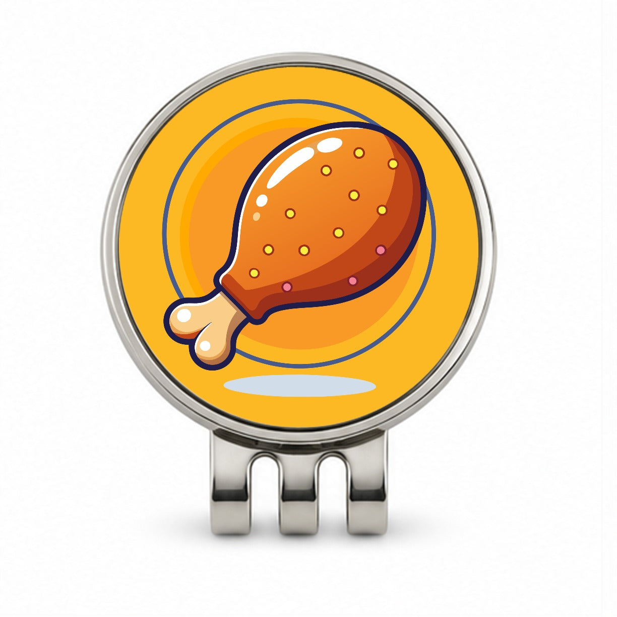 Chicken Drumstick Golf Hat Clip with Ball Marker