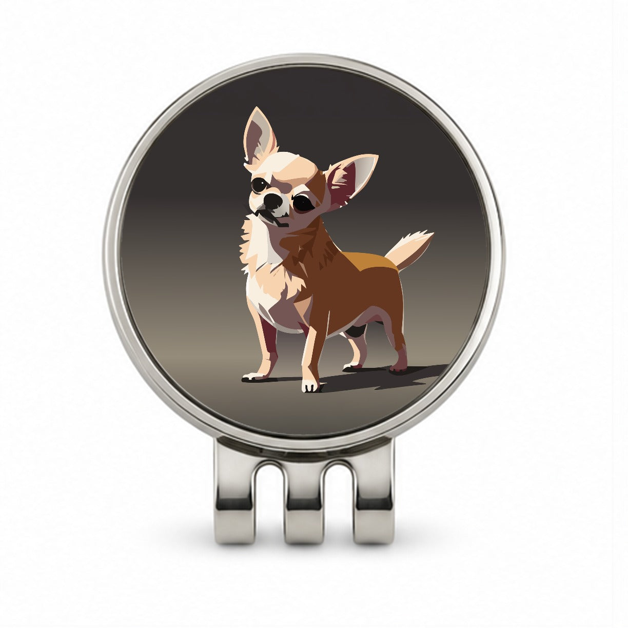 Chihuahua Dog Standing Golf Hat Clip with Ball Marker