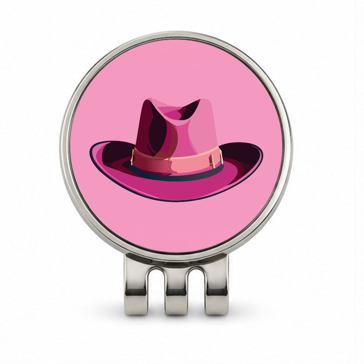 Cowgirl Hat Pink Western Country Golf Hat Clip with Ball Marker