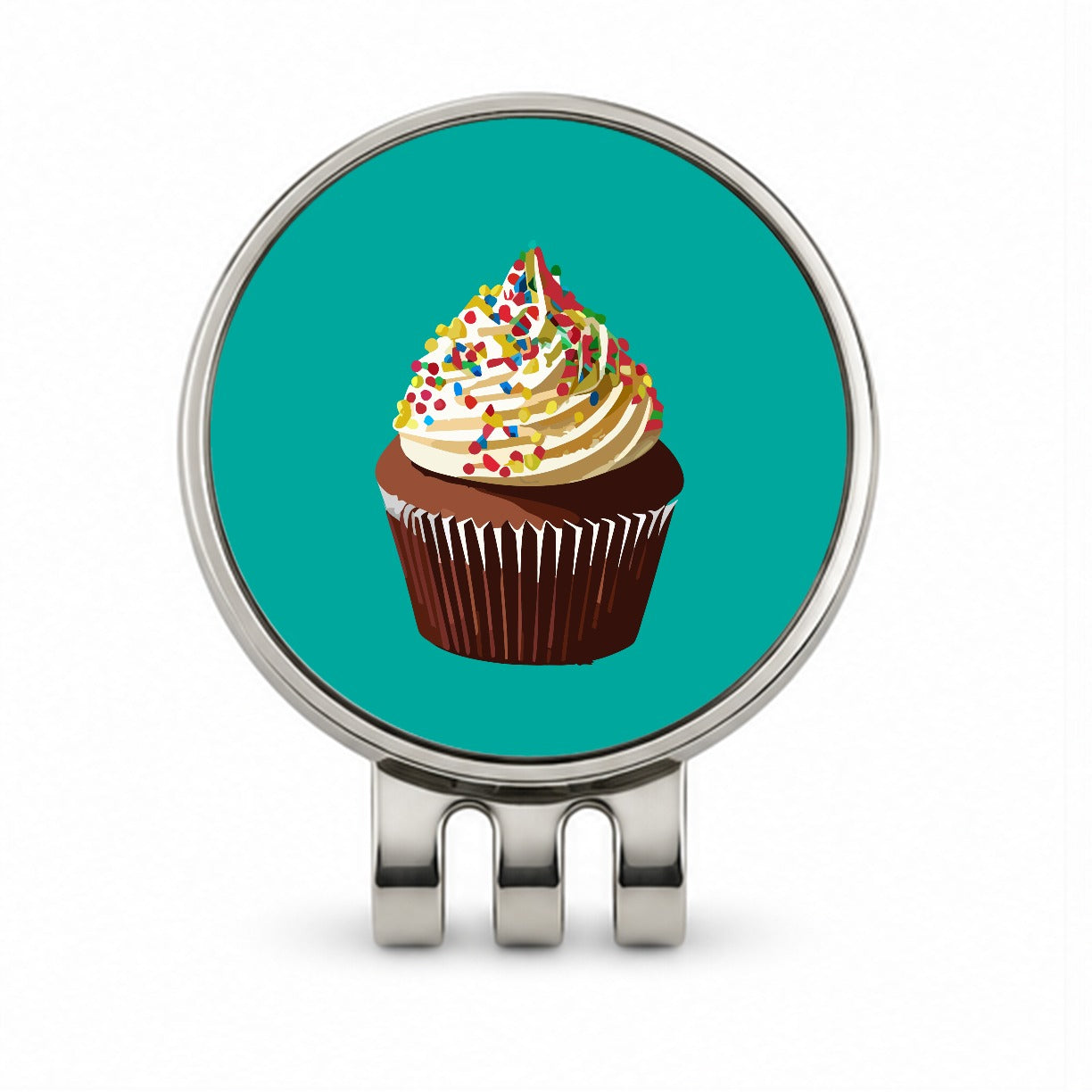 Cupcake with Sprinkles Birthday Celebration Golf Hat Clip with Ball Marker