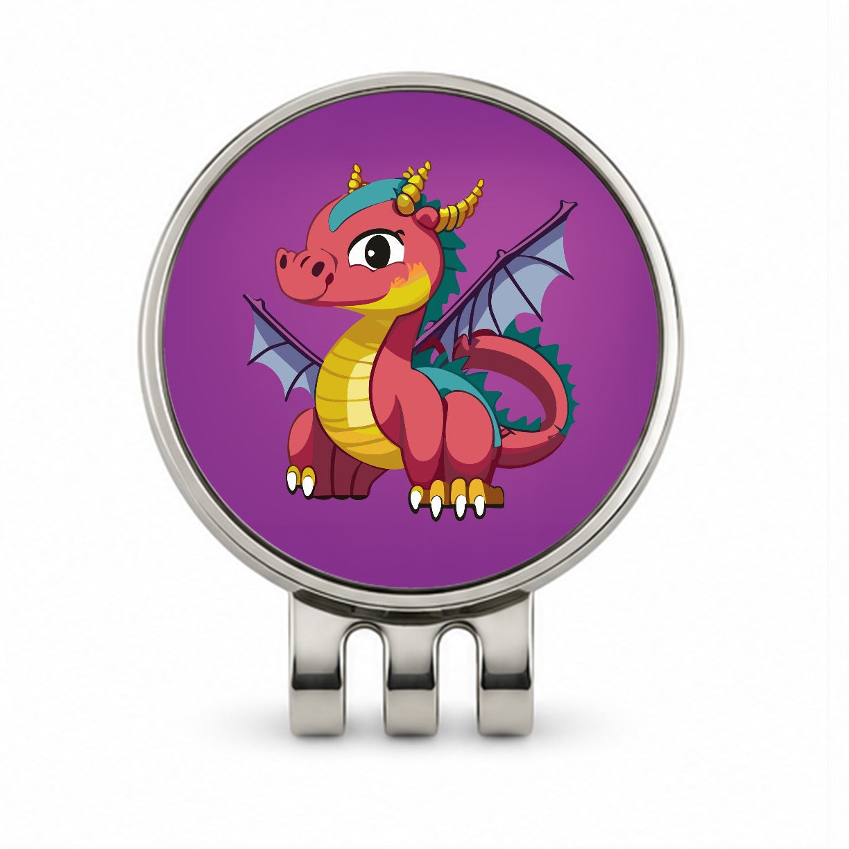 Dragon Colorful Golf Hat Clip with Ball Marker